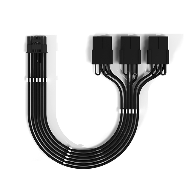 16-Pin to 8-Pin 600W Sleeved PSU Extension Cable for Computer Graphics Card 3090Ti CN/GUA Origin