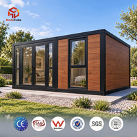 Maison préfabriquée pliable de type Z avec mur en verre, modulaire, portable, en kit, pour chantier de construction