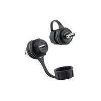 Adaptor Data USB 2.0 Paduan Tembaga Bulat 9P Tahan Air IP68 dengan Konektor Audio