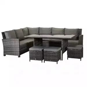 6 cái đồ gỗ ngoài trời Vườn mây wicker sofa Set