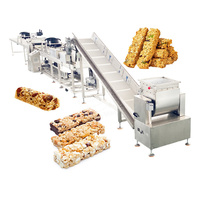 Ligne de machines de moulage multifonctionnelle à haute production pour barres/boules de céréales, croustilles de riz, boules de sésame et snacks aux noix, 50-180 kg/h
