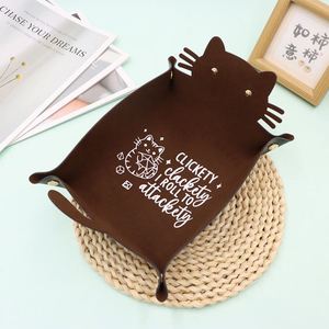 Bandeja de Dados de Cuero PU con Forma de Gato, Linda y Moderna, para Juegos de Mesa, Organizador de Escritorio Impermeable, Venta al por Mayor - Product Image 6
