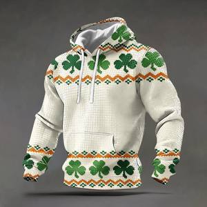 Sudadera con Capucha para Hombre con Bolsillo, Estampado por Sublimación, Tejido de Poliéster Transpirable, Manga Regular, Diseño del Día de San Patricio - Product Image 5