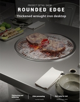 Table et chaises de restaurant coréen pour barbecue au charbon de bois et fondue, en acier inoxydable avec table et chaises en acier pour bar et restaurant