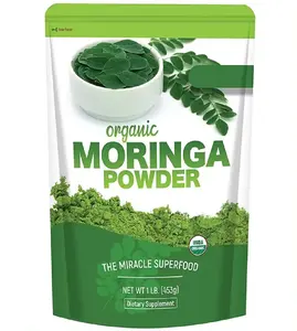 Fournisseur en gros en vrac de poudre de feuilles de Moringa avec protéines et vitamines pour la santé Poudre d'utilisations de l'exportateur indien
