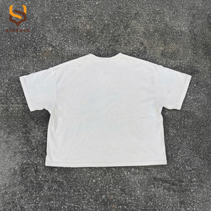 Summer New Style Round Neck Heavy Cotton t Shirt Men Custom Graphic Printed Boxy Fit Short Sleeve <b>Tshirt</b> - Product Image 2