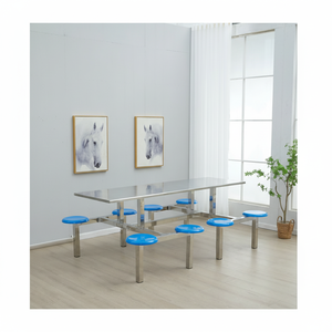 Nouvelle table de salle à manger de luxe extérieure en acier inoxydable vente en gros directe d'usine de conception - Product Image 1
