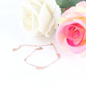 Moda donna ragazze acciaio inossidabile placcato oro smalto nero foglia design catena piatta cavigliera piede braccialetto - Product Image 6