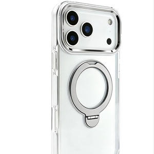 Coque de téléphone transparente en TPU avec anneau rotatif à 360 degrés, protection antichoc de l'appareil photo pour iPhone - Product Image 1