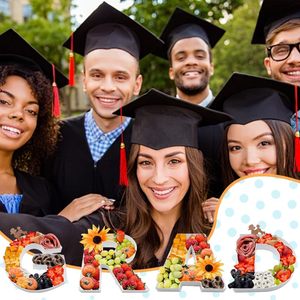 Plateau rectangulaire de 8 pouces en carton biodégradable de qualité alimentaire pour lettres de diplôme, idéal pour la décoration de fête de remise des diplômes 2026 - Product Image 3