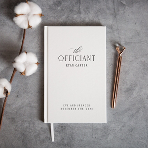 Diario Personalizado con Forro de Lino para Oficiante, 5x7 Pulgadas, Cuaderno de Tapa Dura de Lujo, para Discursos, Sermones, Brindis, Regalo para Pastor o Anfitrión del Día de la Boda - Product Image 2