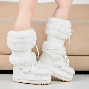 <span class=keywords><strong>Botas</strong></span> de Nieve con Plataforma y Forro de Peluche con Estampado Animal para <span class=keywords><strong>Mujer</strong></span>, Invierno 2025, Nuevas, Cálidas, Antideslizantes, con Cierre de Cordones - Product Image 2