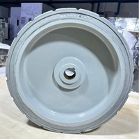 Moule en caoutchouc gris sur roue 15x5, bande de roulement ferme, résistant à l'usure, type plat pour Genie GS2032 GS2046 GS2632 GS2646 GS3232 GS3246