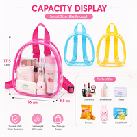 Sac à dos transparent personnalisé en PVC, petit format, étanche, pour l'été, la plage, le téléphone portable, les voyages, l'école, le rangement