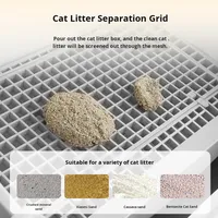 Bac à litière pour chat semi-automatique en PP de grande taille, utilisation quatre saisons, toilette pour animaux de compagnie semi-fermée, pliable, vente directe d'usine