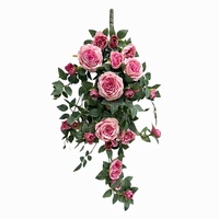 Décoration murale en fleurs artificielles de roses en soie faites à la main, 80 cm, pour la maison, les mariages, la Saint-Valentin, les remises de diplômes, les événements chinois