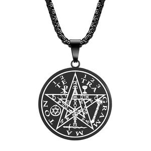 2401 <span class=keywords><strong>Meise</strong></span>ขายดาวห้าแฉกSolomon Seal Kabalaพระเครื่องชาย/หญิงสร้อยคอจี้สแตนเลส - Product Image 4