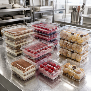 Transparent PS Acrylic Plastic Packaging Box Food Grade <b>Recyclable</b> Storage <b>Container</b> Custom Logo - Product Image 1