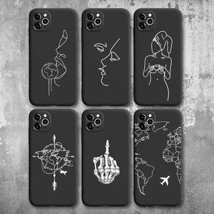 1000 + disegni Custom linea disegno mappa viaggio TPU custodia in silicone per <span class=keywords><strong>iPhone</strong></span> 11 12 13 14 15 Pro Max stampa cassa del telefono sublimazione - Product Image 1