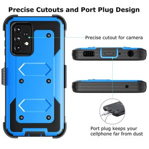 Funda de teléfono móvil <span class=keywords><strong>3</strong></span> en 1 de doble capa, protector completo con Clip para cinturón, para <span class=keywords><strong>Samsung</strong></span> <span class=keywords><strong>Galaxy</strong></span> A53, A33, A13, A73, A42, A12, A52 - Product Image 2