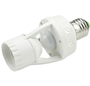 Enchufe de luz con <span class=keywords><strong>Sensor</strong></span> de movimiento E27, adaptador de soporte de bombilla activado por movimiento, Control de luz automático para sala de almacenamiento de garaje - Product Image 1