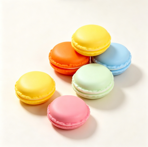 Boîte de rangement en plastique mini macaron couleur bonbon, étui à bijoux portable pour bagues, boucles d'oreilles, petits accessoires - Product Image 3