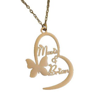 맞춤 18K 금도금 이름 목걸이, 개인 맞춤 하트 이름 목걸이, 어머니날 선물 - Product Image 6