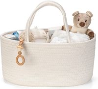 Panier de rangement portable à cordes de nouvelle conception avec compartiments pour le rangement des articles pour bébés