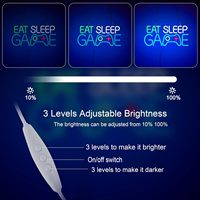 Lumières néon LED à intensité variable personnalisables 5000K DC 12V Décoration de salle de jeux EAT SLEEP GAME Bar à bière Cave d'homme Chambre Art mural Signe