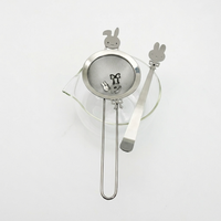 Passoire à thé en acier inoxydable au design lapin mignon, accessoires pour café et thé, tamis à matcha sur mesure
