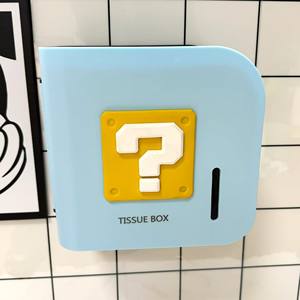 Boîte à mouchoirs murale <span class=keywords><strong>Mario</strong></span> Cute Home-Style haute apparence Support de salle de bain Rangement du papier en résine pour voiture Maison Sans perçage - Product Image 2