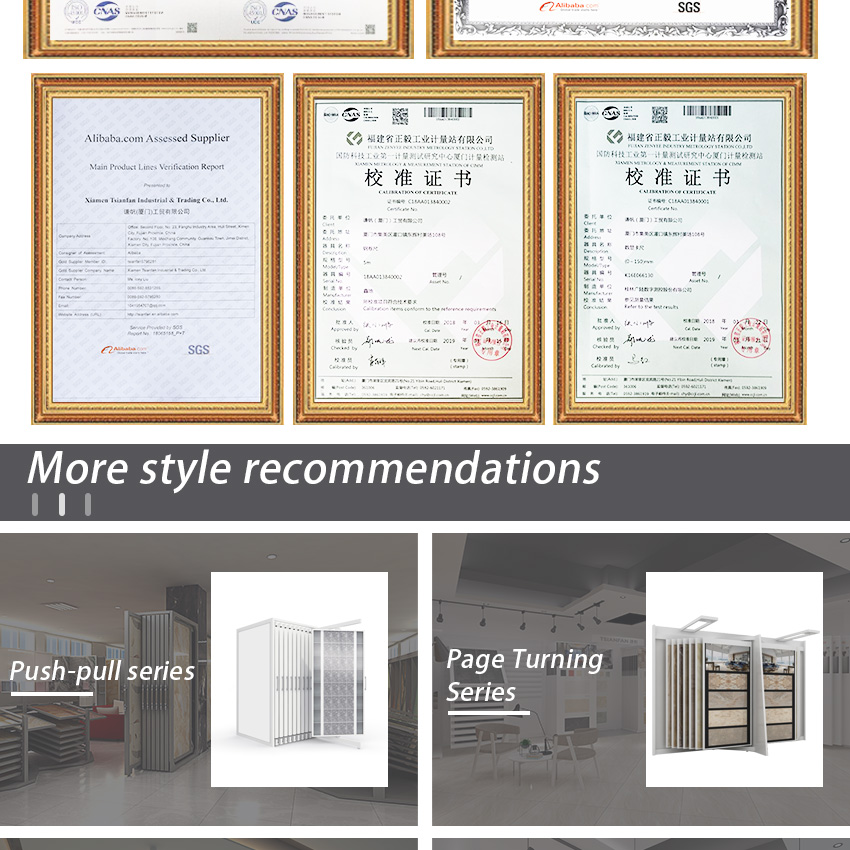 Custom Ceramic Stainless Steel Stone Quartz Granite Marble Floor Standing Ceramic Ring Display Rack