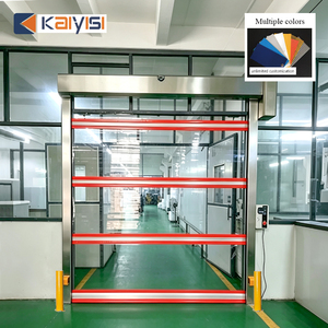 <span class=keywords><strong>Porte</strong></span> à enroulement rapide en PVC moderne, étanche et auto-réparable, avec cadre en acier inoxydable pour salle blanche et station de lavage automobile - Product Image 3