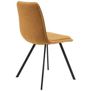 Sedia da pranzo imbottita in tessuto <span class=keywords><strong>color</strong></span> <span class=keywords><strong>senape</strong></span> moderna elegante con schienale morbido per la <span class=keywords><strong>cucina</strong></span> della sala da pranzo - Product Image 3