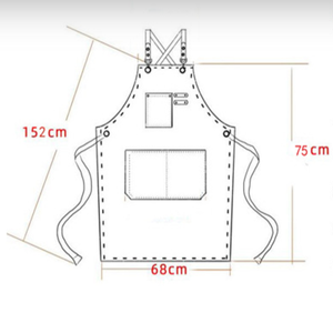 ผ้ากันเปื้อนทำครัวแบบกันน้ำ กันน้ำมัน ผลิตจากผ้าแคนวาสคอตตอน 100% สำหรับผู้ชาย ใช้ในบ้าน <span class=keywords><strong>ร้าน</strong></span>กาแฟ รับผลิตตามสั่งขายส่ง - Product Image 6
