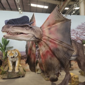 Figura de dinosaurio animatrónico realista, modelo de Dilophosaurus para espectáculo de <span class=keywords><strong>dinosaurios</strong></span>, increíble - Product Image 2