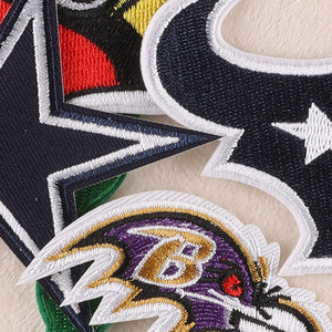 流行的运动足球队标志刺绣铁在补丁上作为衣服贴花 - Product Image 4