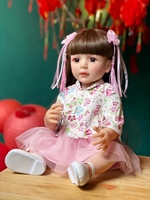 Nouveauté Poupées bébé Reborn Poupée douce princesse Silicone souple et vif Poupées bébé Reborn fille 55cm pour enfants