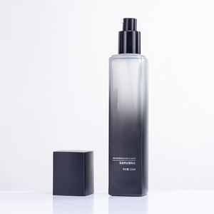 Set personalizzato gradiente nero di lusso per la cura della pelle bottiglia vuota di vetro 30g 50 40ml 100ml pompa per lozione 120ml con confezione per la cura della pelle - Product Image 6