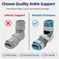 Attelle médicale pour pied et cheville pour la récupération des fractures, entorses et blessures, avec semelle antidérapante, sangles Velcro réglables, botte orthopédique de marche
