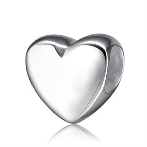 925 Sterling <b>Silver</b> Stamping Jewelry <b>Charm</b> Blanks Engravable Heart <b>Charm</b> Fit Snake <b>Bracelet</b> - Product Image 3