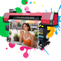 Impresora Ecosolvente para Pancartas Plotter de Impresión para Adhesivos de 1.8m Impresión en Vinilo con Cabezal XP600