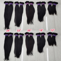 Letsfly bundel rambut Virgin panjang lurus murah 20 buah grosir pabrik 50g/Buah rambut manusia India 24 inci gratis pengiriman