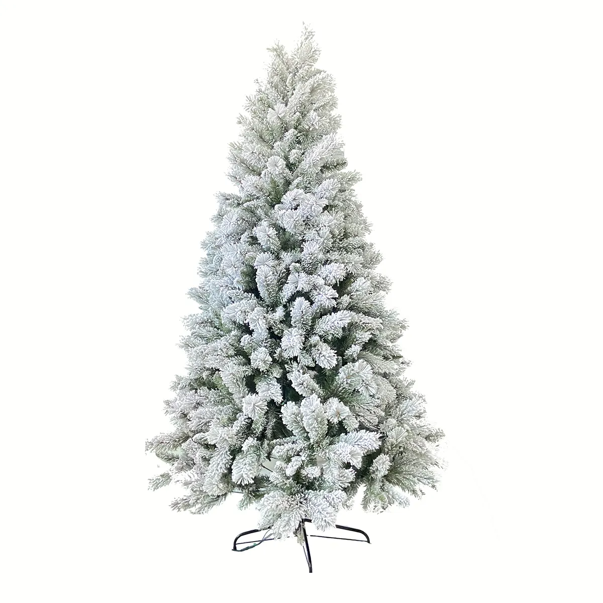 सेन्मसिन क्रिसमस सजावट 702टिप्स 7.5 फीट सफेद स्नो सुई मिश्रित पीवीसी फ़्लॉकिंग क्रिसमस ट्री