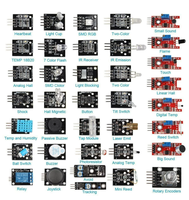 Kit de capteurs 45 en 1 pour débutants, joystick rvb DS18B20 capteur de détection sonore, évitement d'obstacles, buzzer pour ARDINO