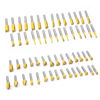 100 Uds. Herramientas de carpintería, juego de brocas para enrutador de madera de carburo de tungsteno, juego de brocas recortadoras de vástago de 1/4 pulgadas, cortador de fresado
