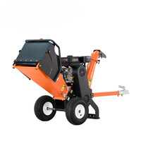 Broyeur de bois portable GS100 115 kg, déchiqueteur à tambour à essence 7 CV, largeur de broyage 100 mm pour l'aménagement paysager commercial