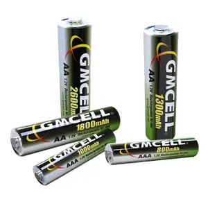 1,2 V AA 1300mAh Ni-MH Batería recargable para juguetes