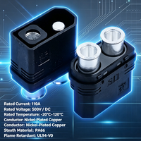 Connecteur anti-étincelles à haute intensité, type sertissable, nickelé, JS8-S 110A 500V DC, PA66 UL94-V0, prise de batterie mâle/femelle, vélo électrique