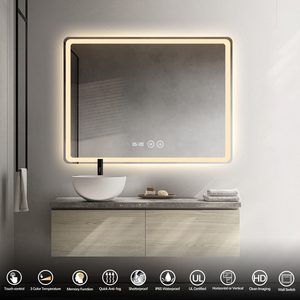 <span class=keywords><strong>Miroir</strong></span> led <span class=keywords><strong>de</strong></span> <span class=keywords><strong>salle</strong></span> <span class=keywords><strong>de</strong></span> <span class=keywords><strong>bain</strong></span> intelligent désembueur rectangulaire sans cadre avec luminosité réglable 3 couleurs - Product Image 5